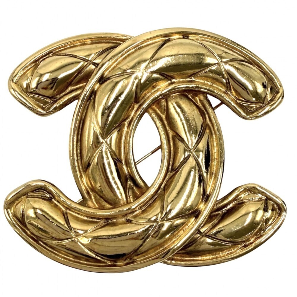 CHANEL Authentic Vintage Green Logo Brooch